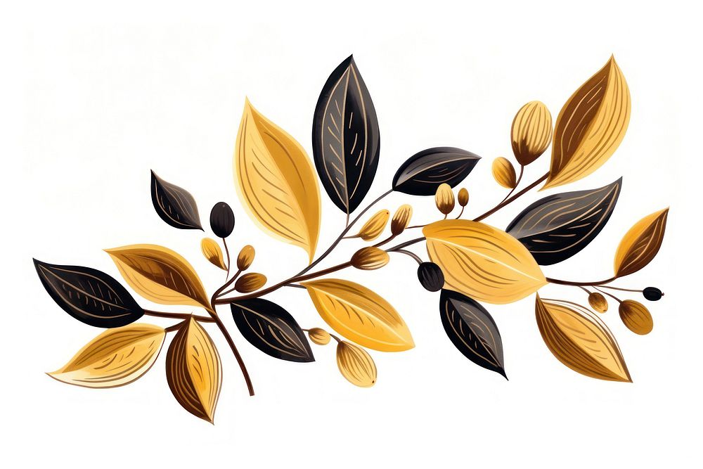 Coffee plant pattern branch leaf. AI generated Image by rawpixel.