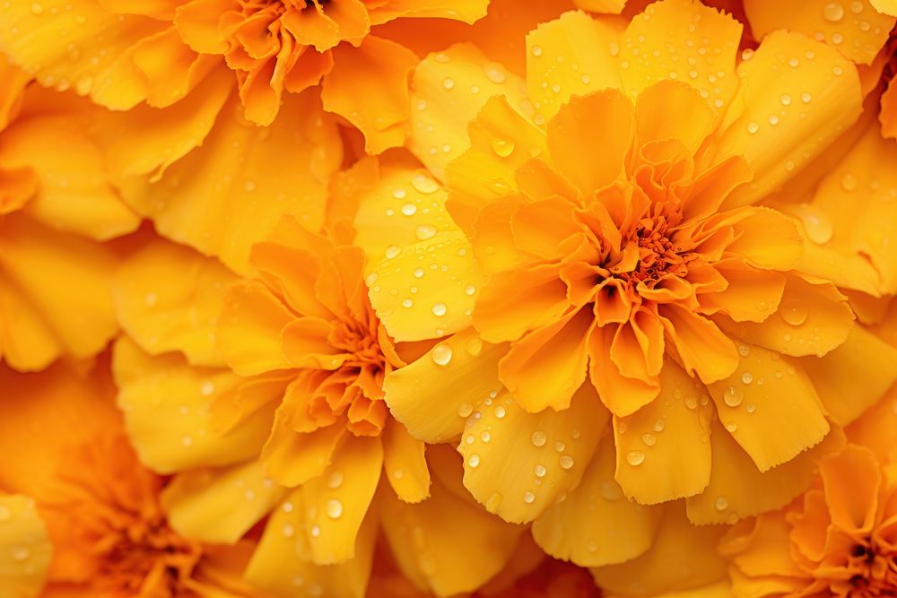 Marigold flower backgrounds yellow. AI generated Image by rawpixel.