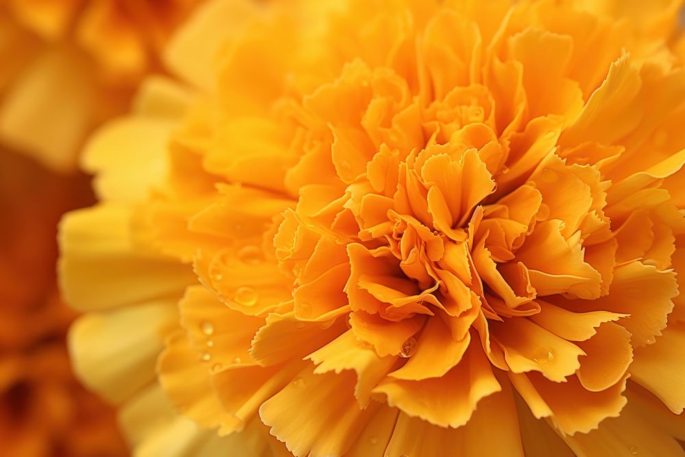 Marigold backgrounds flower yellow. AI generated Image by rawpixel.