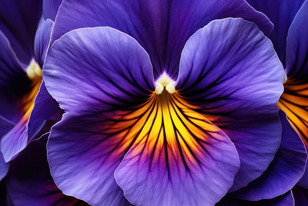 Pansy flower purple petal. AI generated Image by rawpixel.