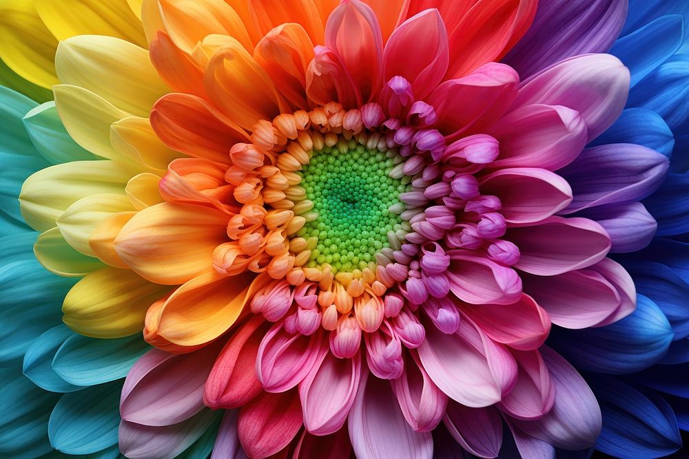 Rainbow flower backgrounds dahlia petal. AI generated Image by rawpixel.