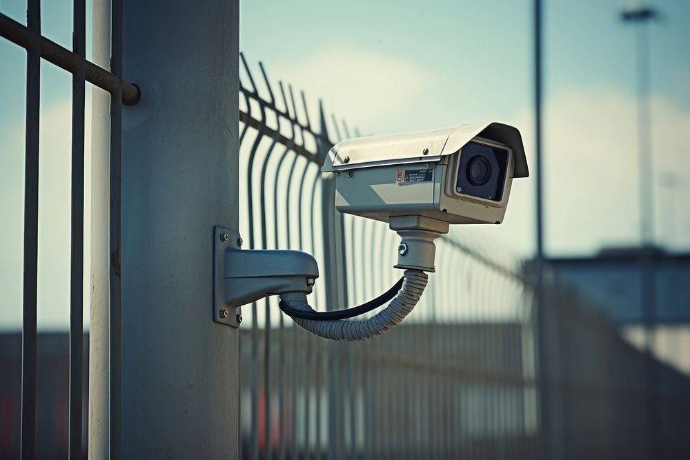 Secuity camera security wall surveillance. AI generated Image by rawpixel.
