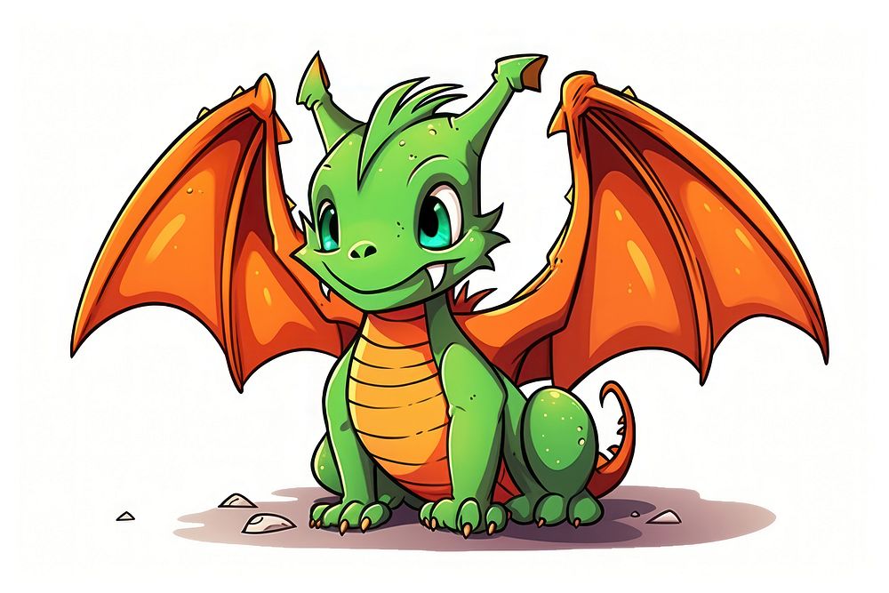 Isolated a dragon cartoon animal representation. AI generated Image by rawpixel.