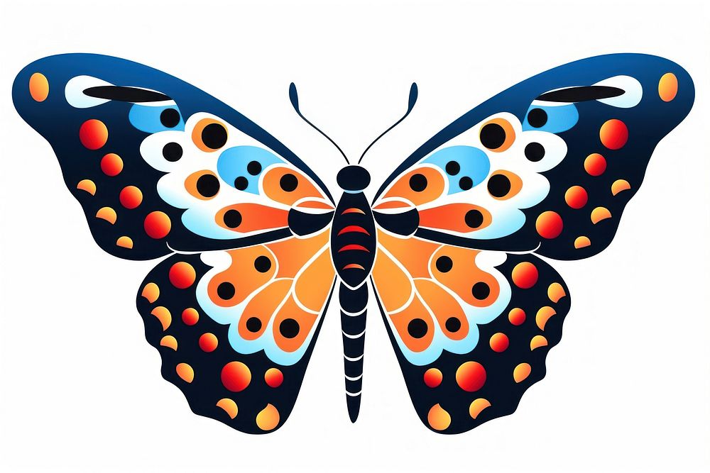 Isolated butterfly cartoon insect animal. AI generated Image by rawpixel.