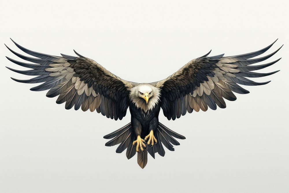 Eagle vulture animal flying. AI generated Image by rawpixel.