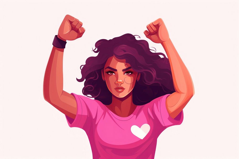 Feminist woman adult women illustrated. AI generated Image by rawpixel.