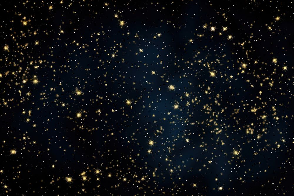 Golden stars in starry night sky backgrounds astronomy universe. AI generated Image by rawpixel.