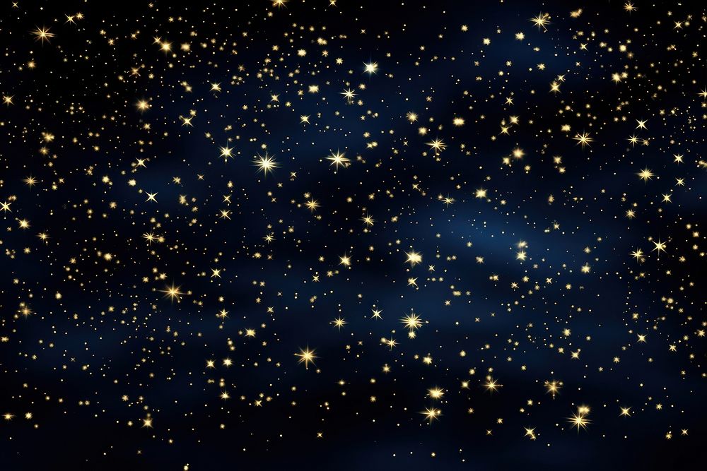 Golden stars in starry night sky backgrounds astronomy universe. AI generated Image by rawpixel.