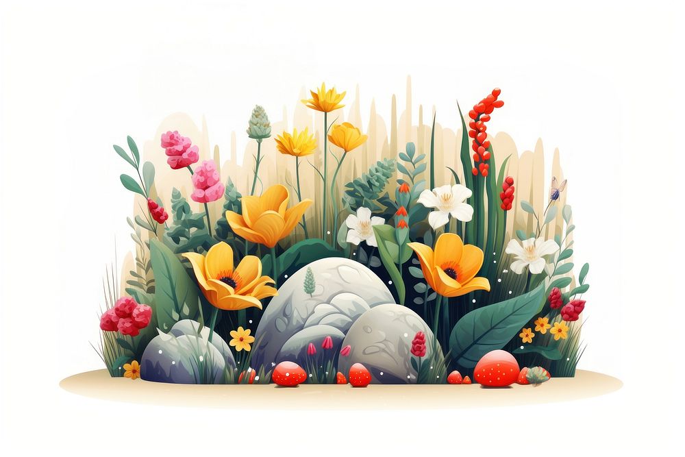 Easter garden flower plant creativity. AI generated Image by rawpixel.