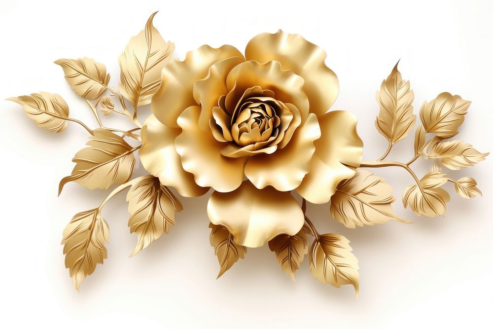 Peonie flower rose gold. AI generated Image by rawpixel.
