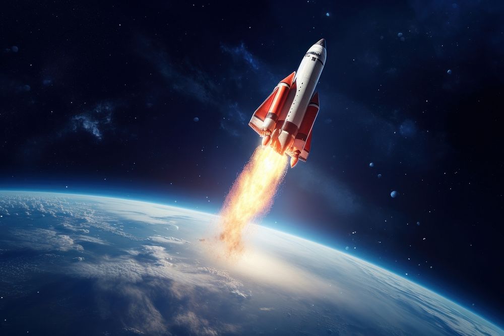 Spaceship rocket space astronomy. AI | Premium Photo Illustration ...