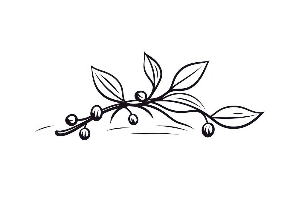Coffee beans pattern drawing plant. AI generated Image by rawpixel.