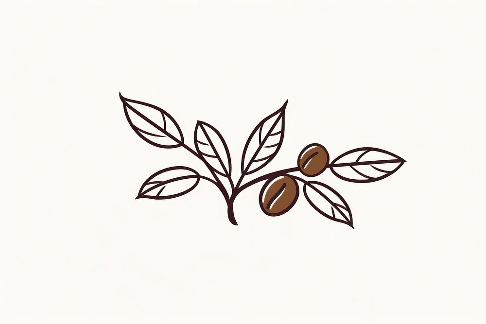 Coffee beans plant pattern drawing. AI generated Image by rawpixel.