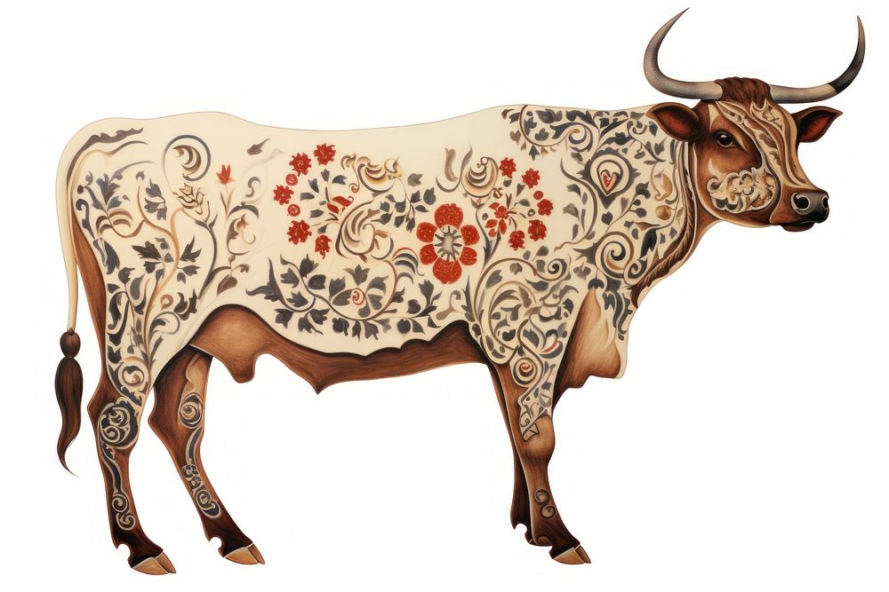 Cow livestock cattle mammal. AI generated Image by rawpixel.