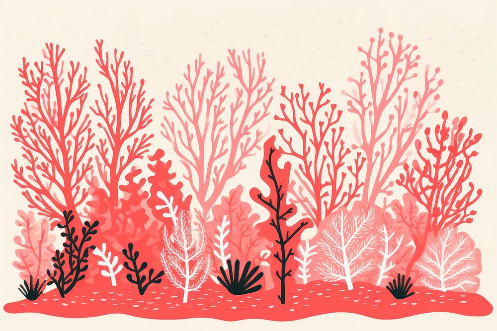 Pastal coral border nature backgrounds outdoors. AI generated Image by rawpixel.