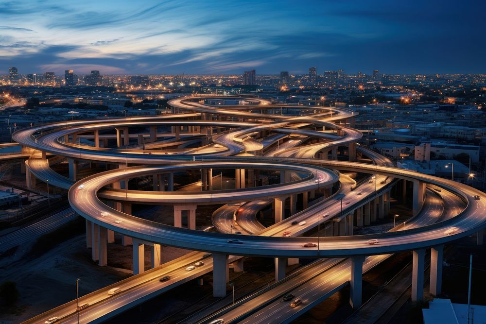 Texas State Highway Loop architecture cityscape outdoors. AI generated Image by rawpixel.