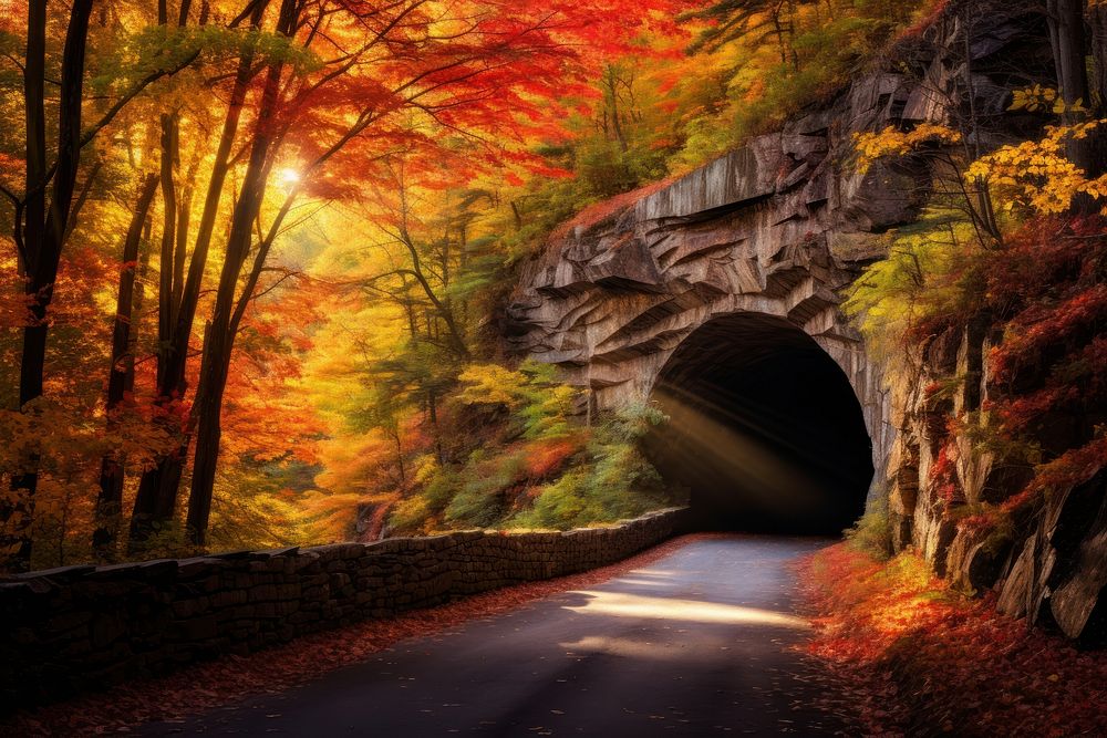 Tunnel tunnel outdoors autumn. 