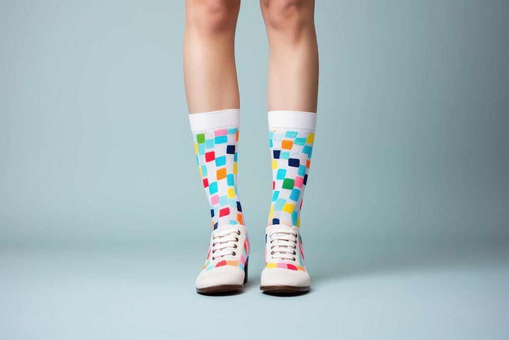Colorful socks shoe footwear standing. AI generated Image by rawpixel.