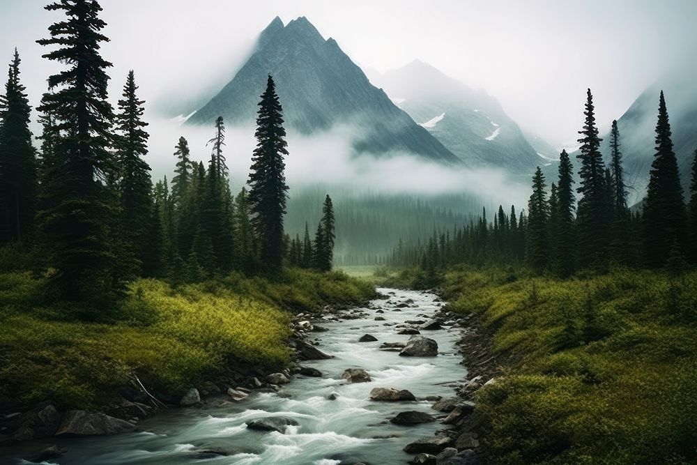 Alaska landscape wilderness outdoors. 