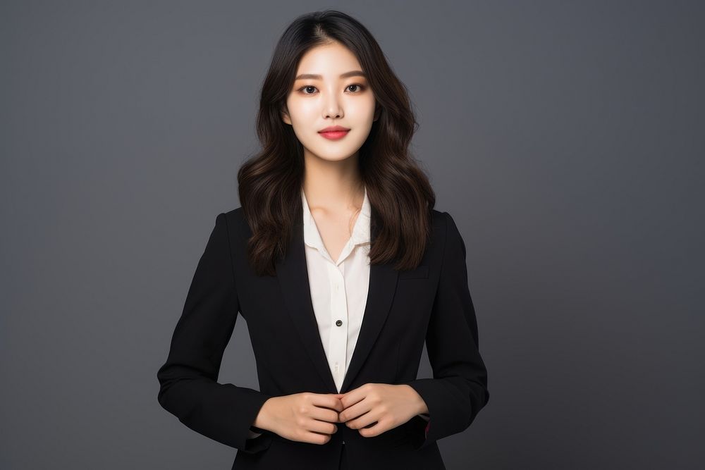 Business korean woman portrait blazer adult. AI generated Image by rawpixel.