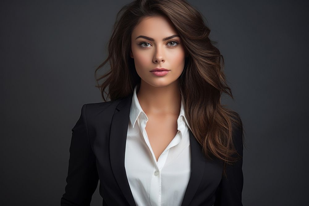 Businesswoman model portrait adult photo. AI generated Image by rawpixel.