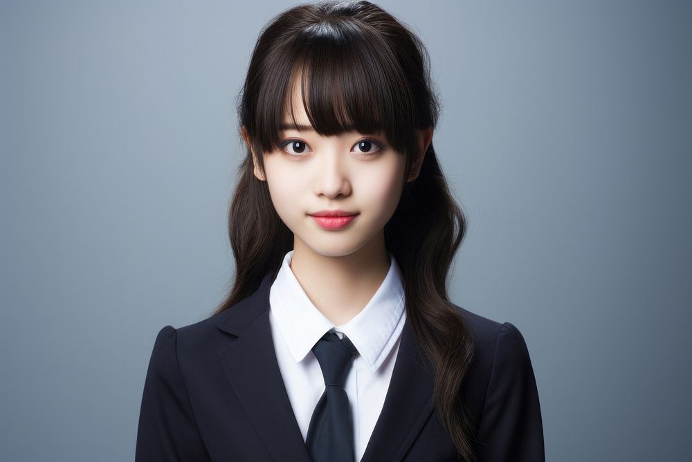 Female japanese student in school uniform portrait photo photography. AI generated Image by rawpixel.