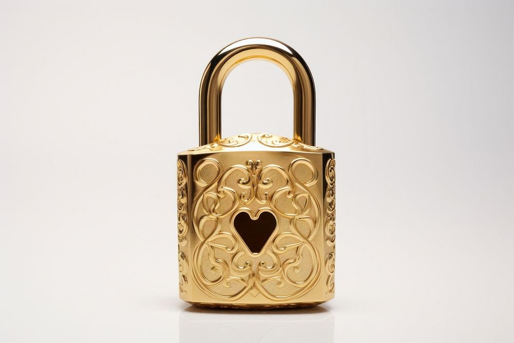 Golden lock jewelry accessories protection. AI generated Image by rawpixel.