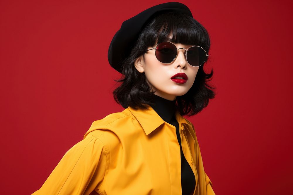 Japanese fashionista sunglasses portrait adult. AI generated Image by rawpixel.