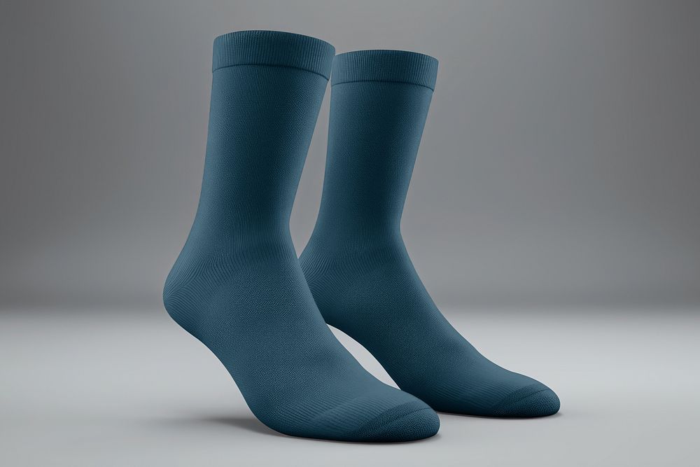 Blue ankle-high socks