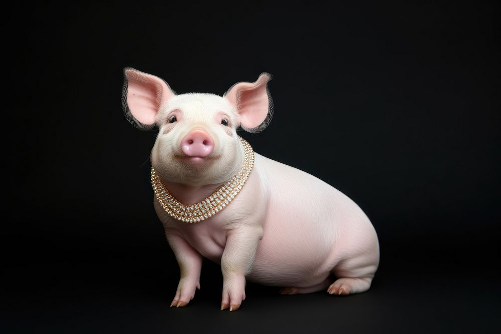 Pig animal mammal portrait. AI generated Image by rawpixel.