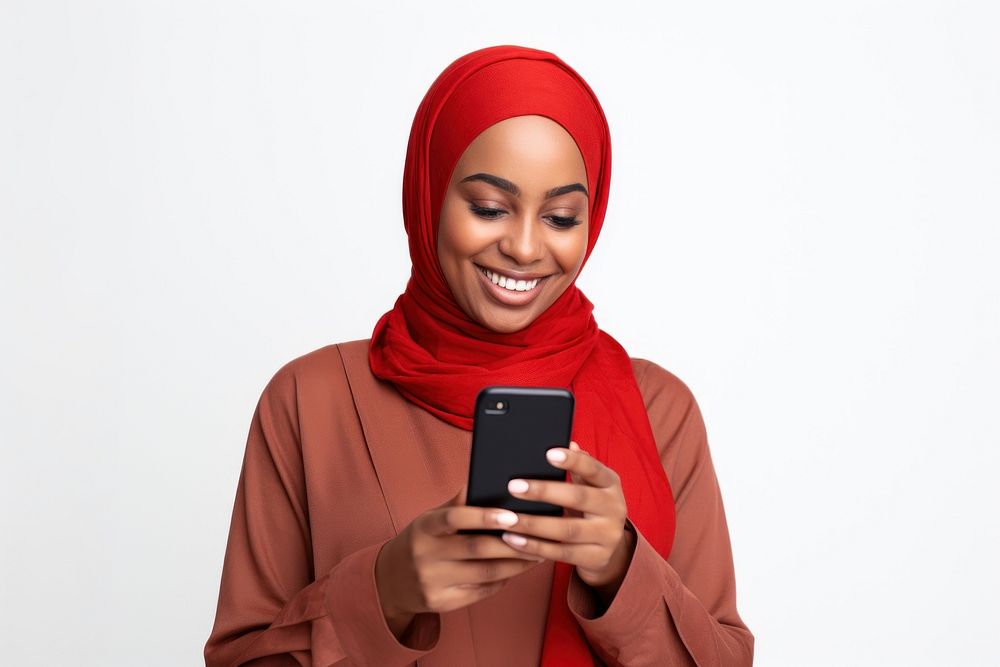 Muslim scarf headscarf smiling. AI generated Image by rawpixel.