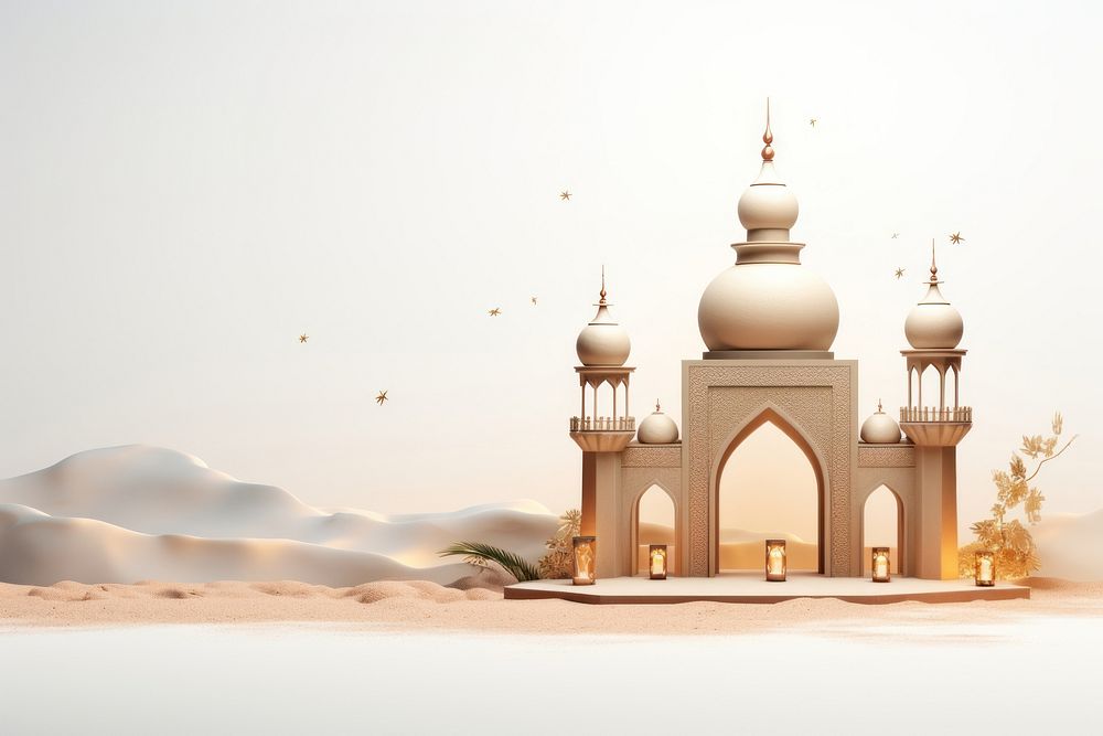 Ramadan architecture landscape building. AI generated Image by rawpixel.
