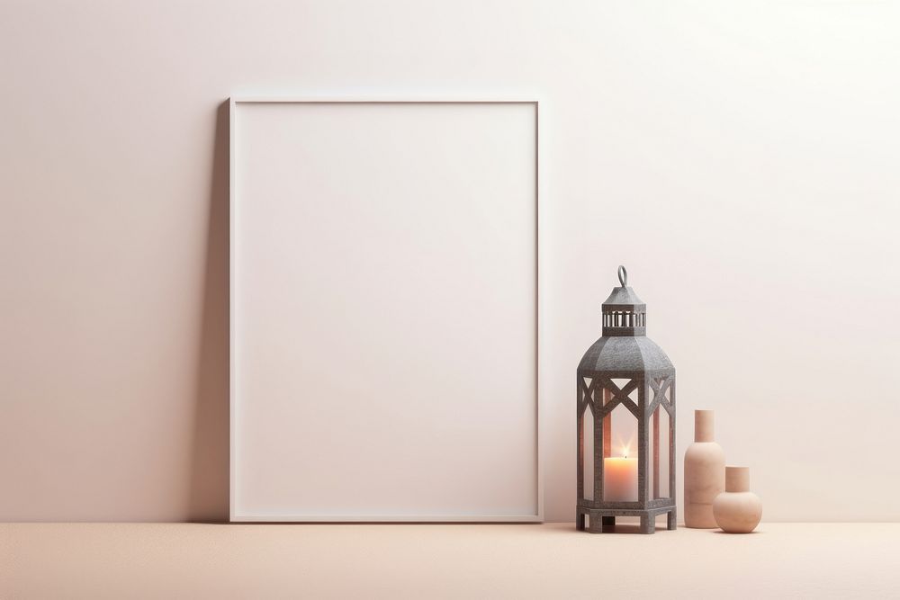 Ramadan lantern candle lamp. AI generated Image by rawpixel.