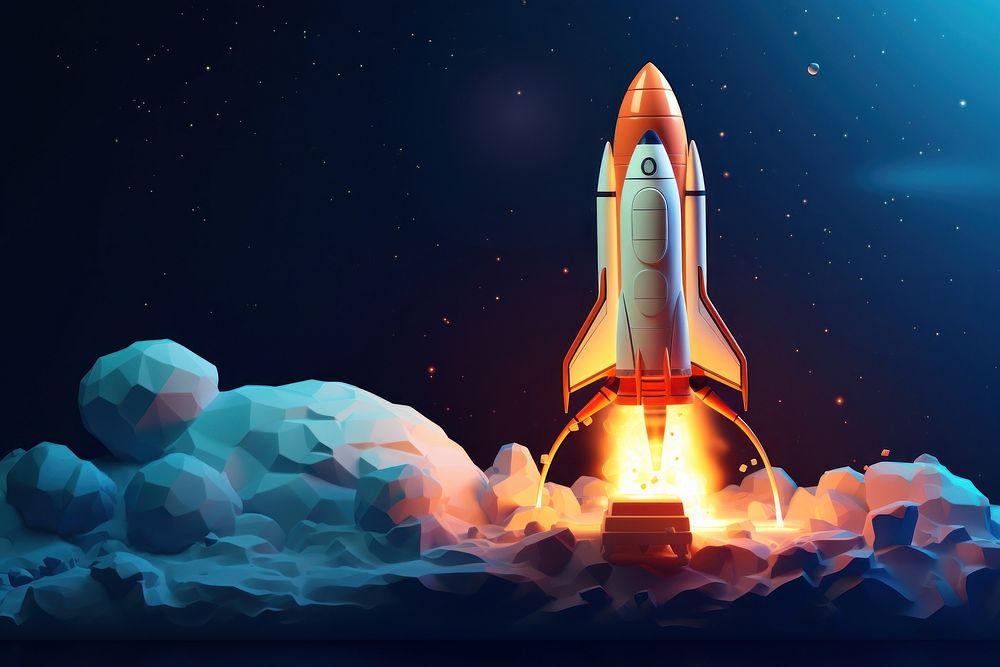 Rocket rocket vehicle space. AI generated Image by rawpixel.