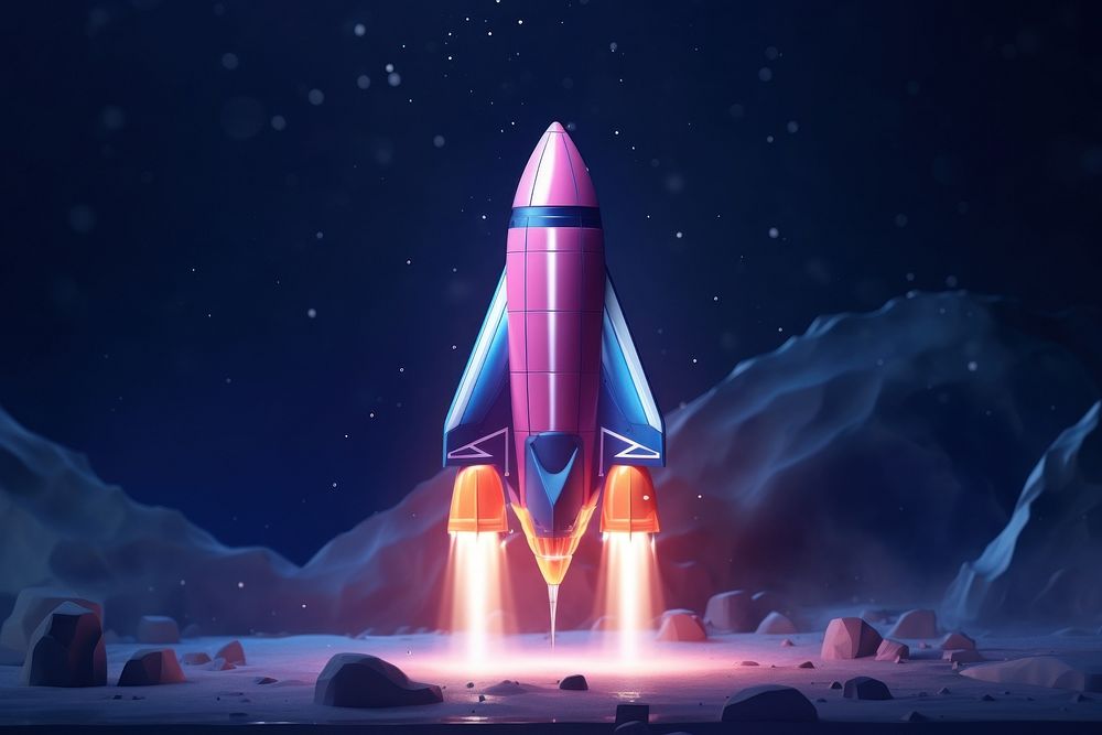 Rocket rocket vehicle space. AI generated Image by rawpixel.