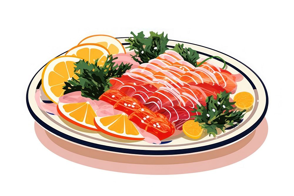 Sashimi plate food meat. AI generated Image by rawpixel.