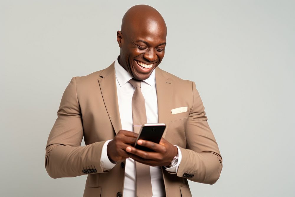 Black businessman adult smiling male. AI generated Image by rawpixel.