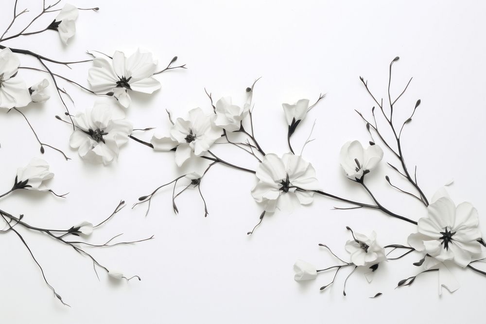 Floral white flower plant. AI generated Image by rawpixel.