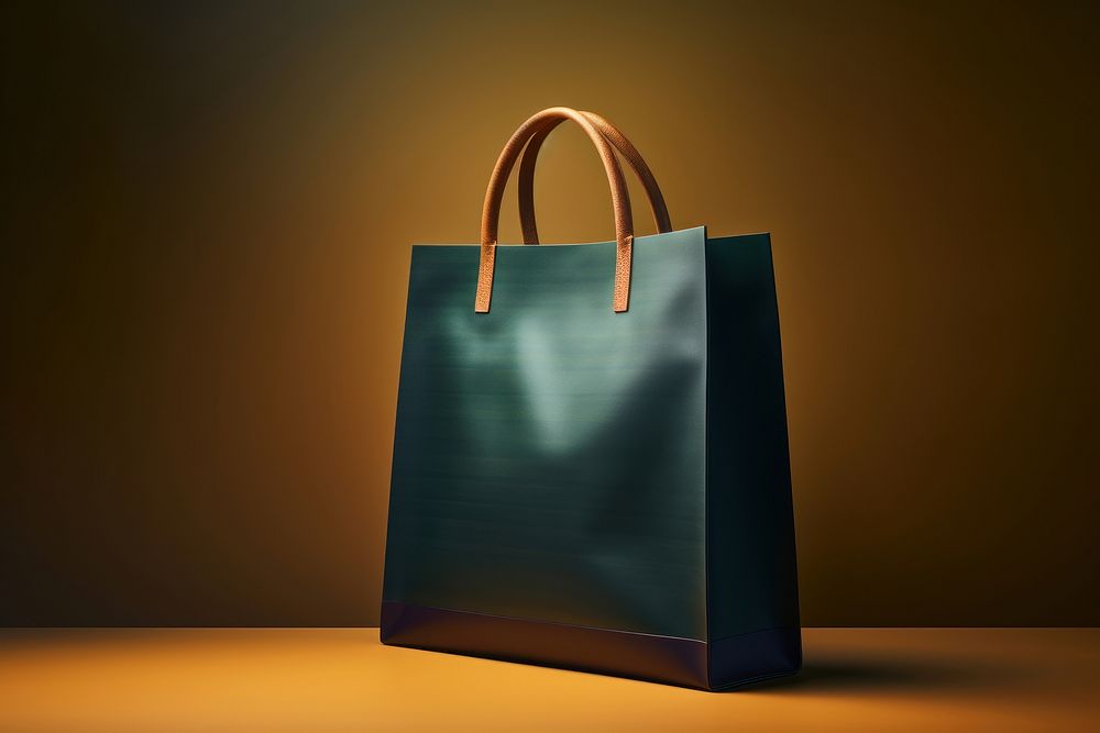 Shopping bag handbag purse illuminated. AI generated Image by rawpixel.