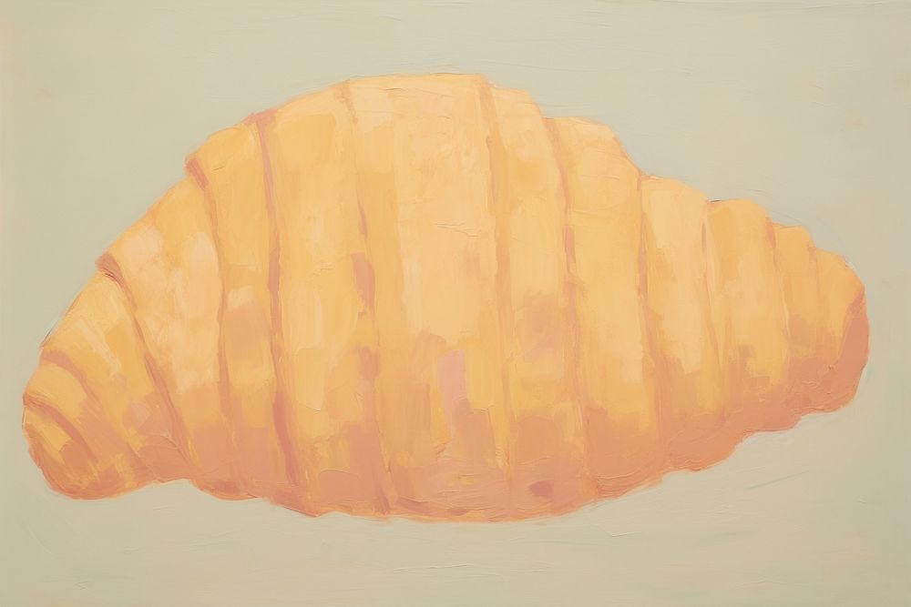 Croissant invertebrate textured painting. AI generated Image by rawpixel.