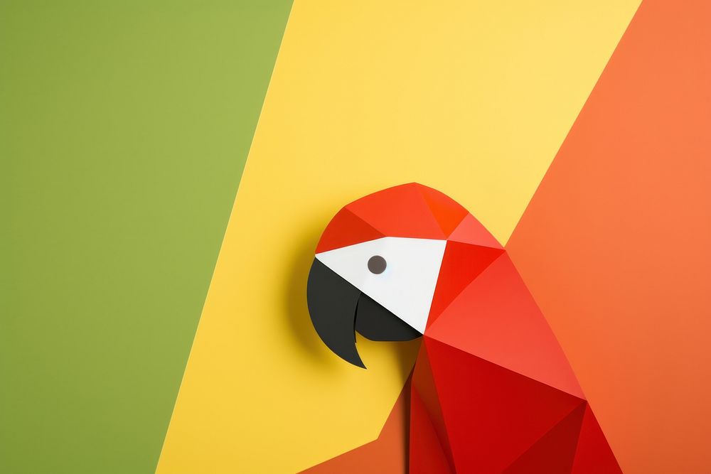 Parrot art cartoon animal. AI generated Image by rawpixel.
