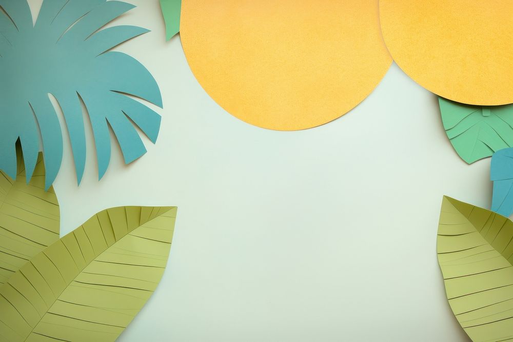 Bananas tree paper art backgrounds. AI generated Image by rawpixel.