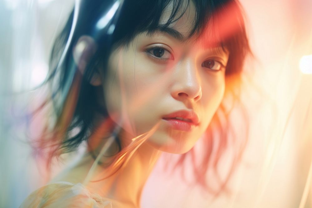 Young Japanese woman photography portrait adult. AI generated Image by rawpixel.