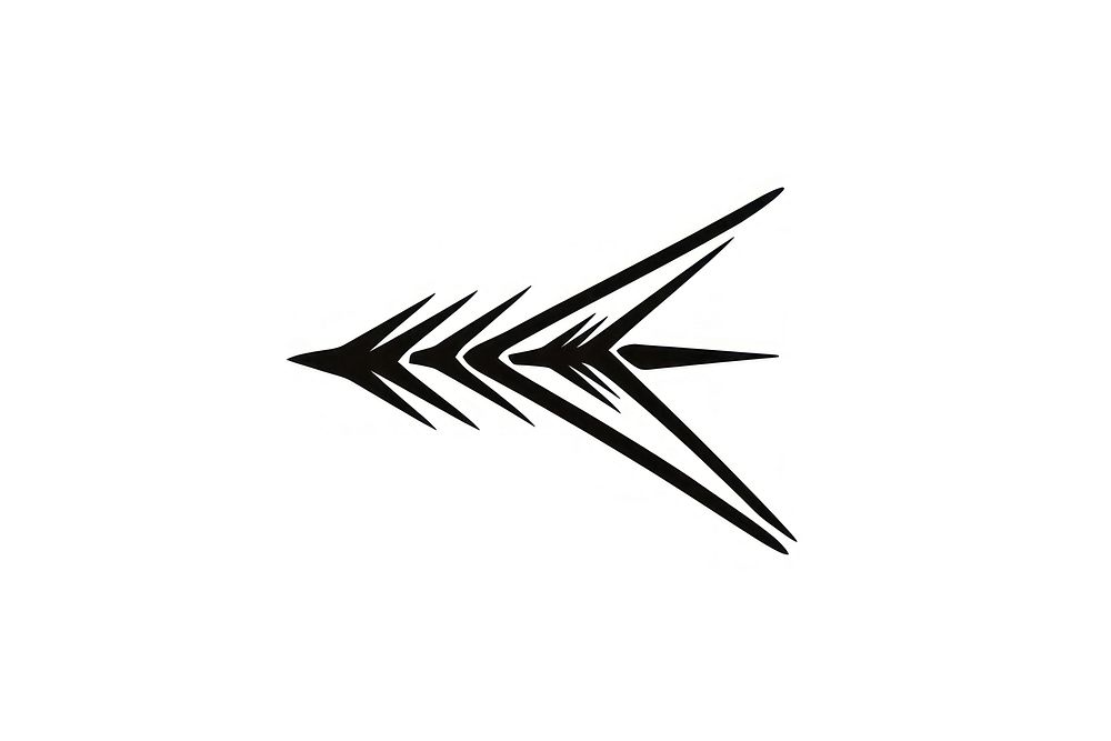 Arrow symbol white logo. AI generated Image by rawpixel.