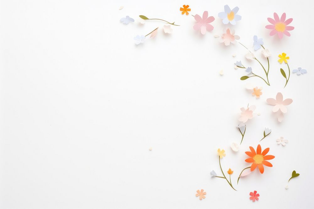 Flower pattern paper backgrounds petal plant. AI generated Image by rawpixel.