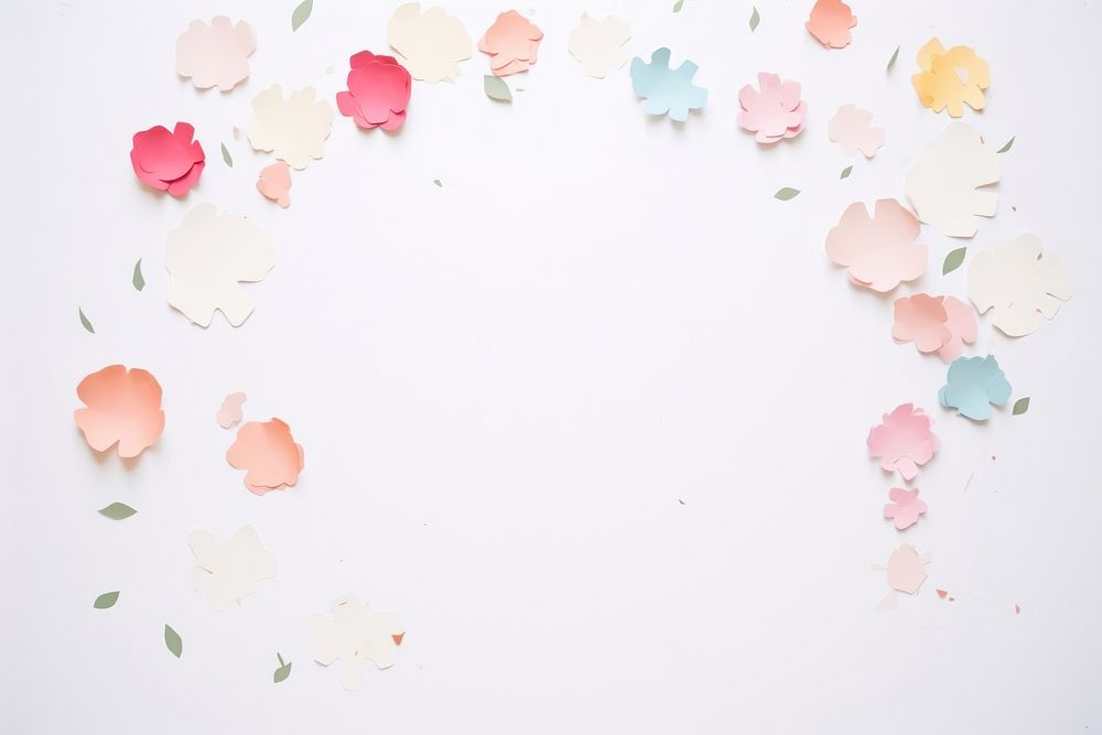 Flower pattern paper backgrounds petal white background. AI generated Image by rawpixel.
