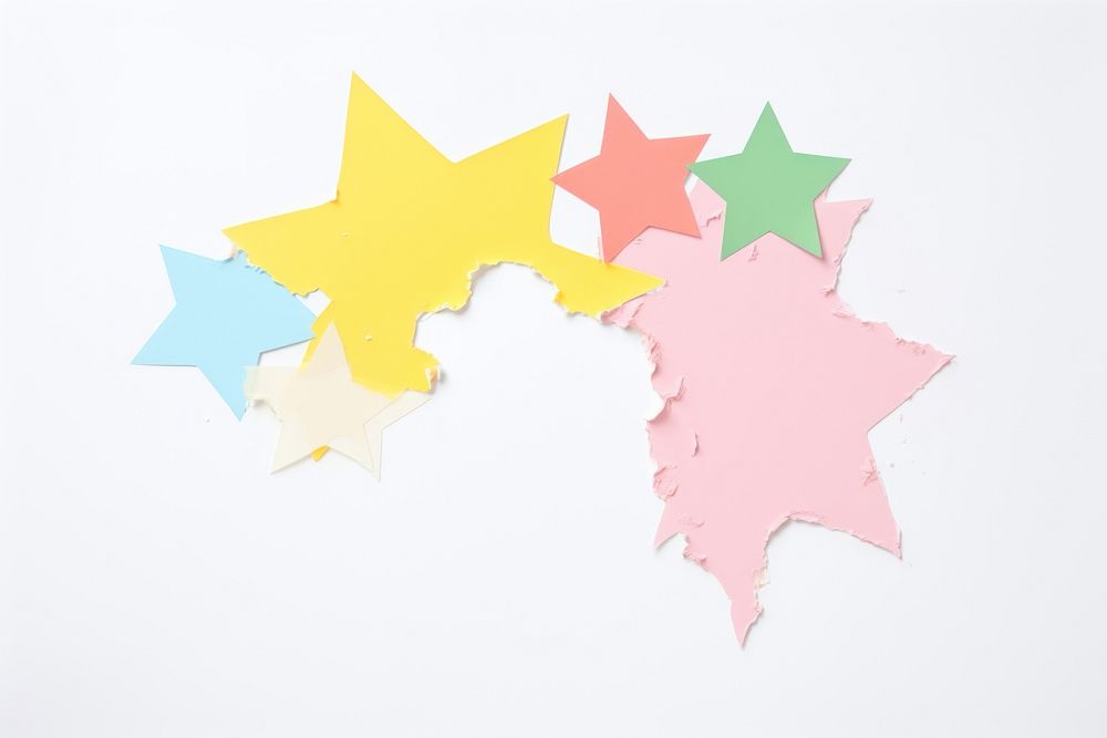 Star pattern paper white background celebration creativity. AI generated Image by rawpixel.