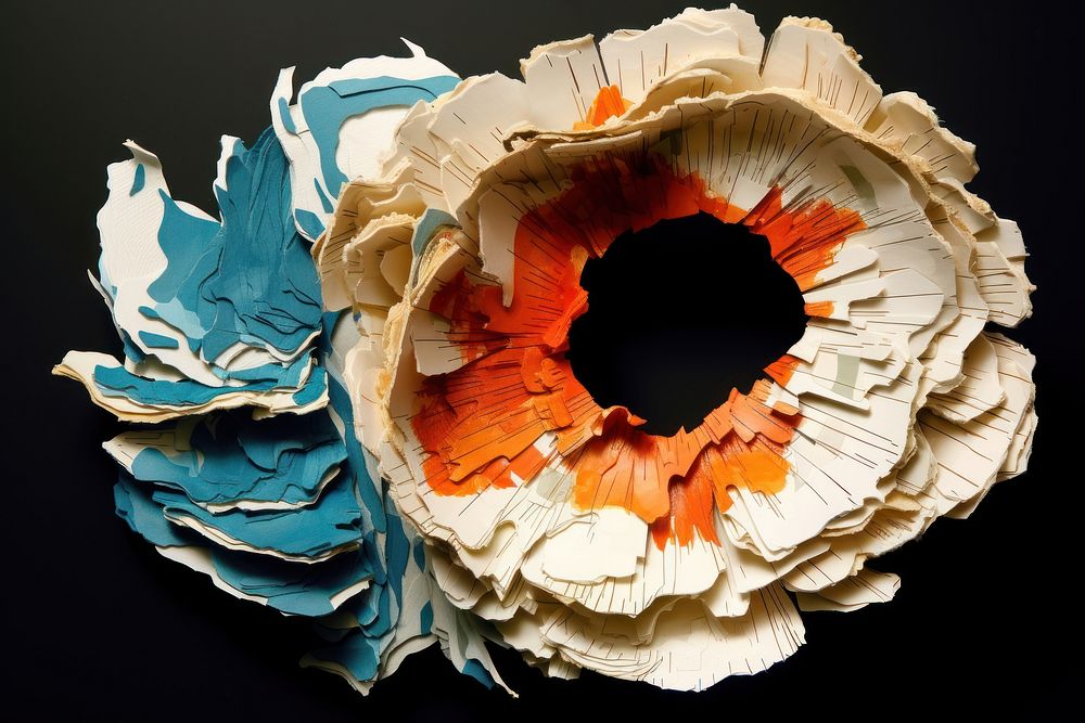 Pattern flower paper art accessories. AI generated Image by rawpixel.