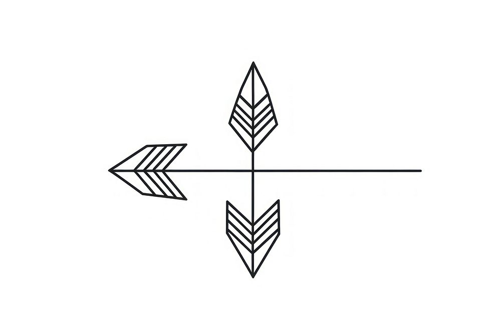 1 arrow symbol sketch white. AI generated Image by rawpixel.