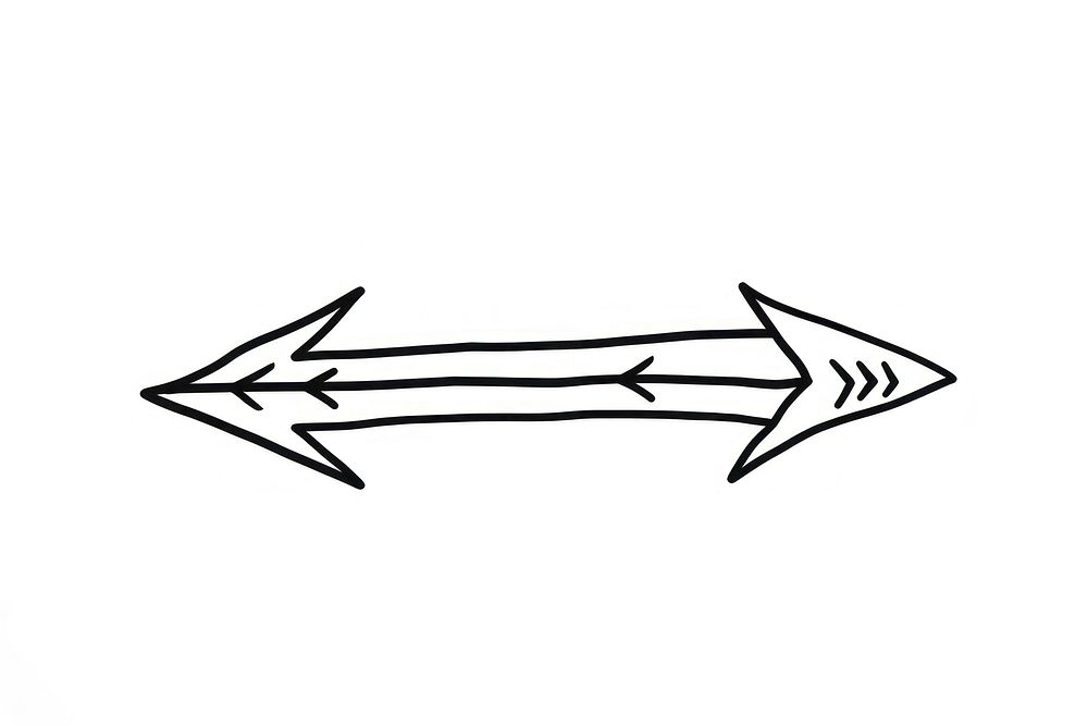 1 arrow symbol sketch sign. AI generated Image by rawpixel.